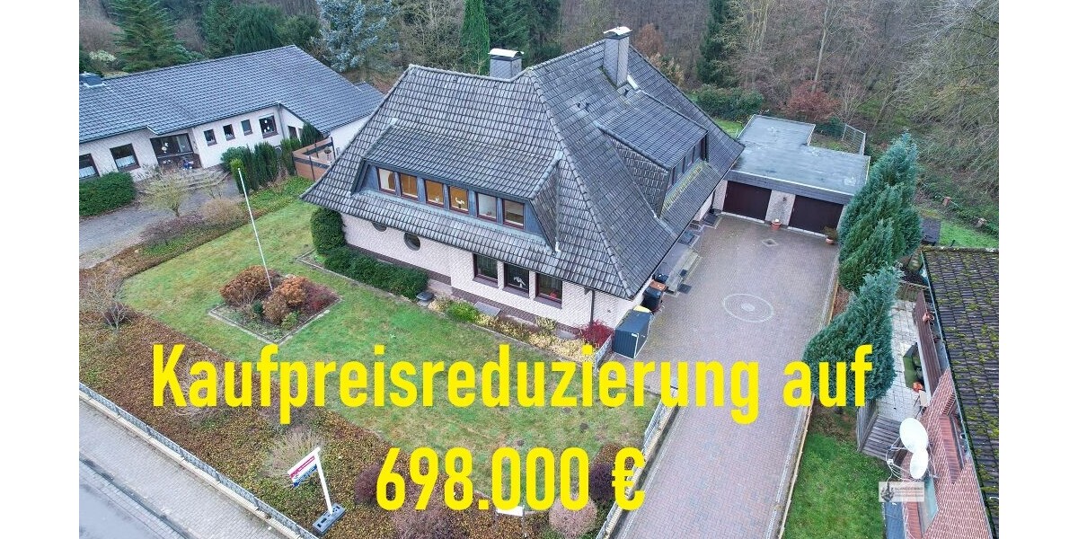 Wohnen und Arbeiten unter einem Dach +2.500 m² Waldgrundstück Sauna+Holzhäuschen Wintergarten+Kamin - Zweifamilienhaus Syke | Angebot:24213006